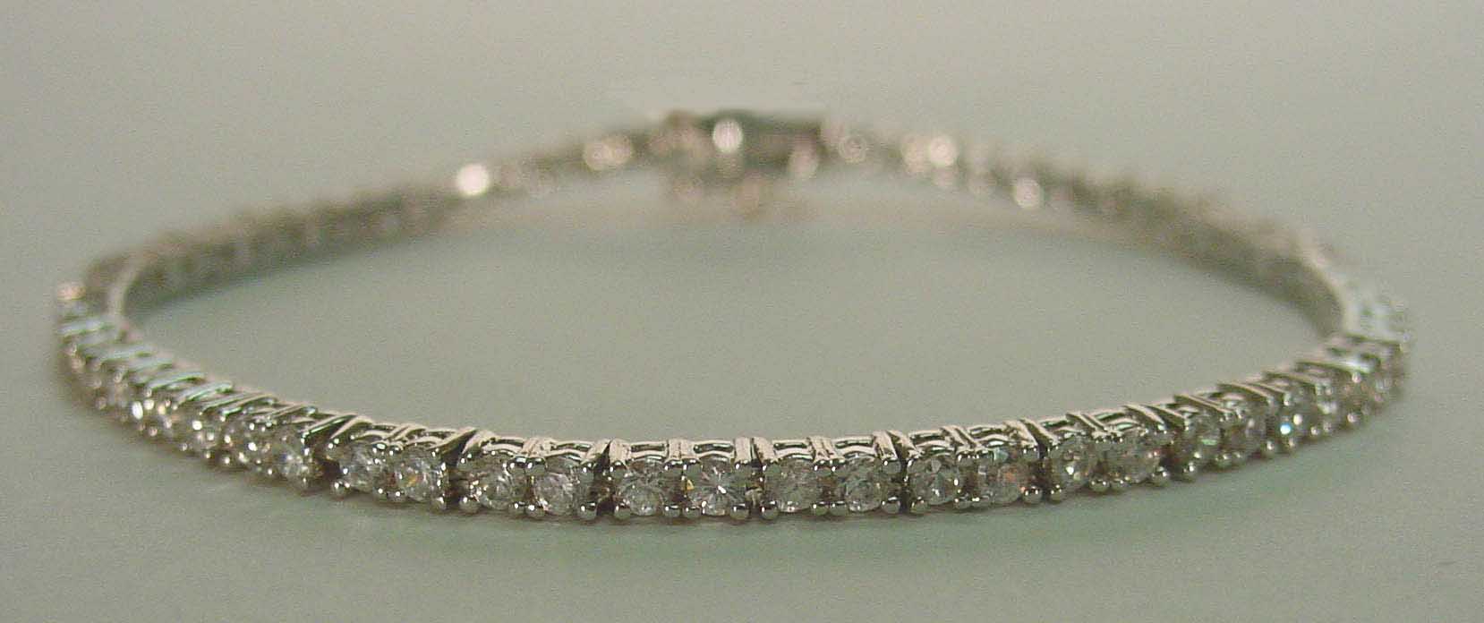 Clear CZ silver bracelet