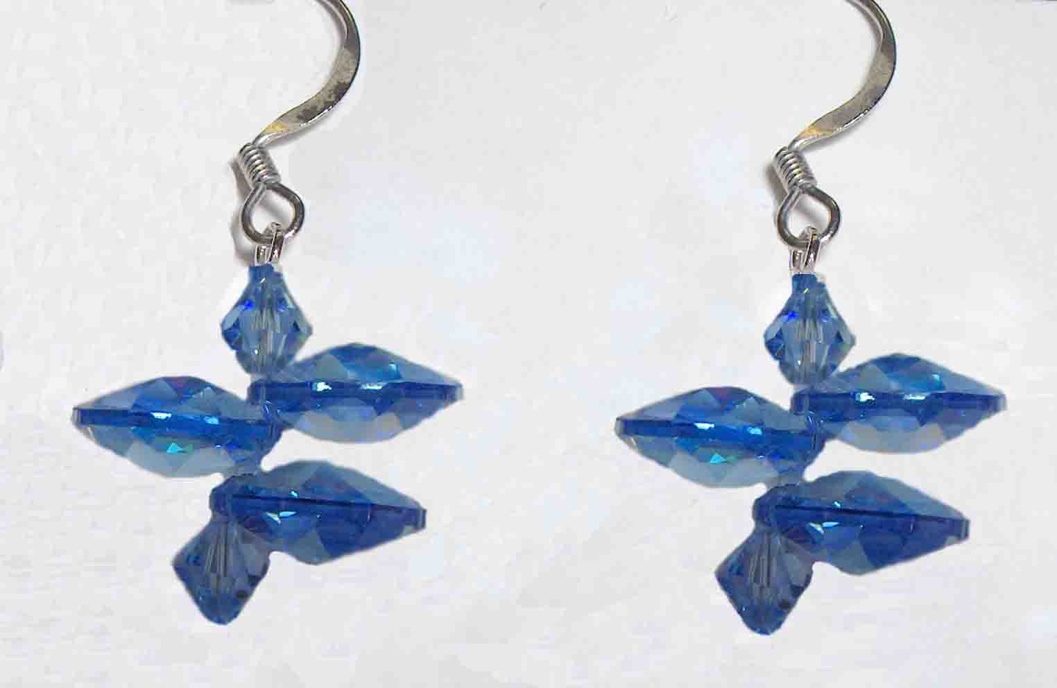 Blue Swarovski earrings